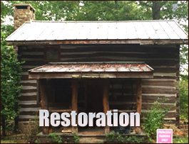 Historic Log Cabin Restoration  Fountain Inn,  South Carolina
